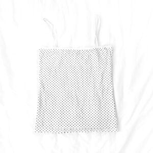 Brandy Melville Polka Dot White Tank Top